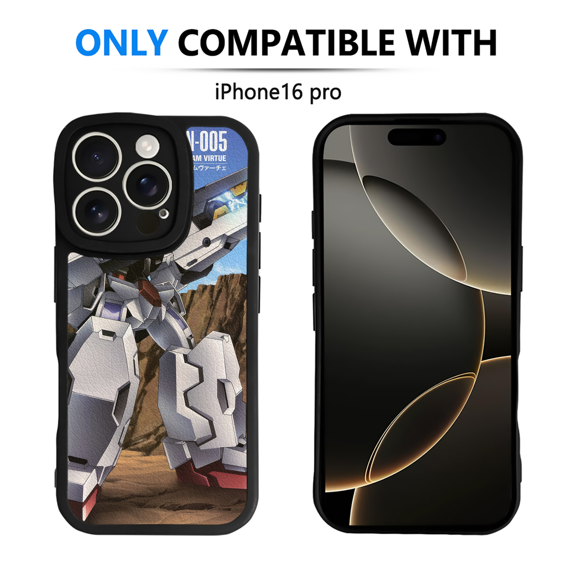 （画像用） 機動戦士ガンダム Mobile Suit Gundam 【iPhone 16シリーズ対応】シリコンスマホケース（レザー調） 材質：シリコン